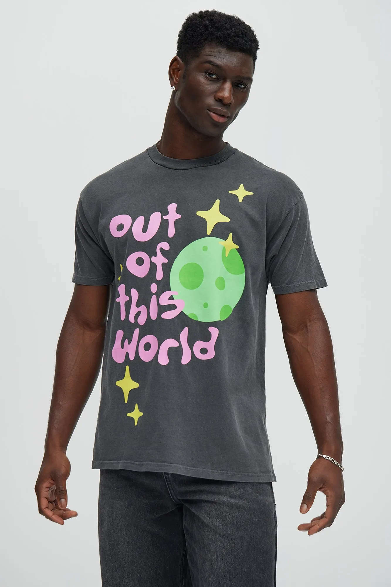 Vintage Out Of This World Short Sleeve Tee - Black