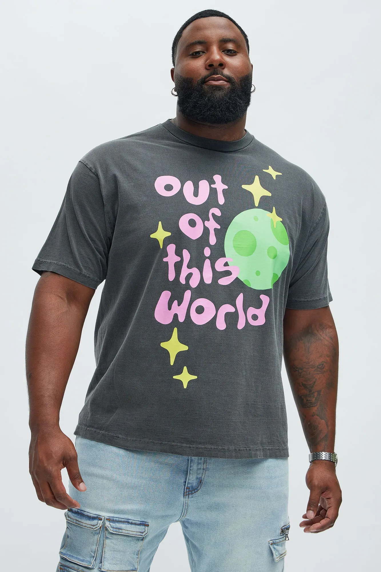 Vintage Out Of This World Short Sleeve Tee - Black