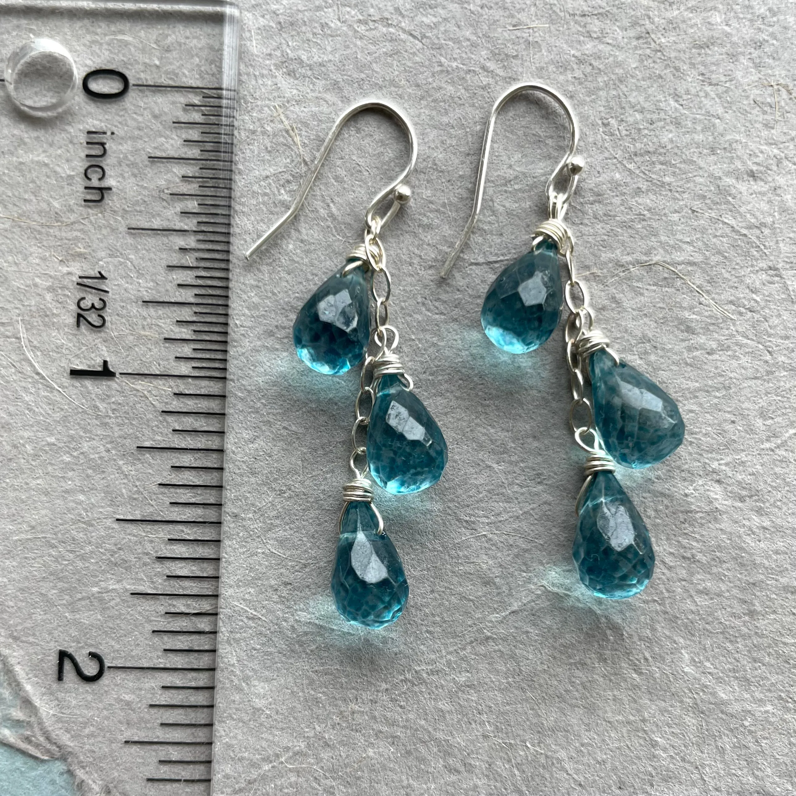 Water Drops Mystic Blue Earrings