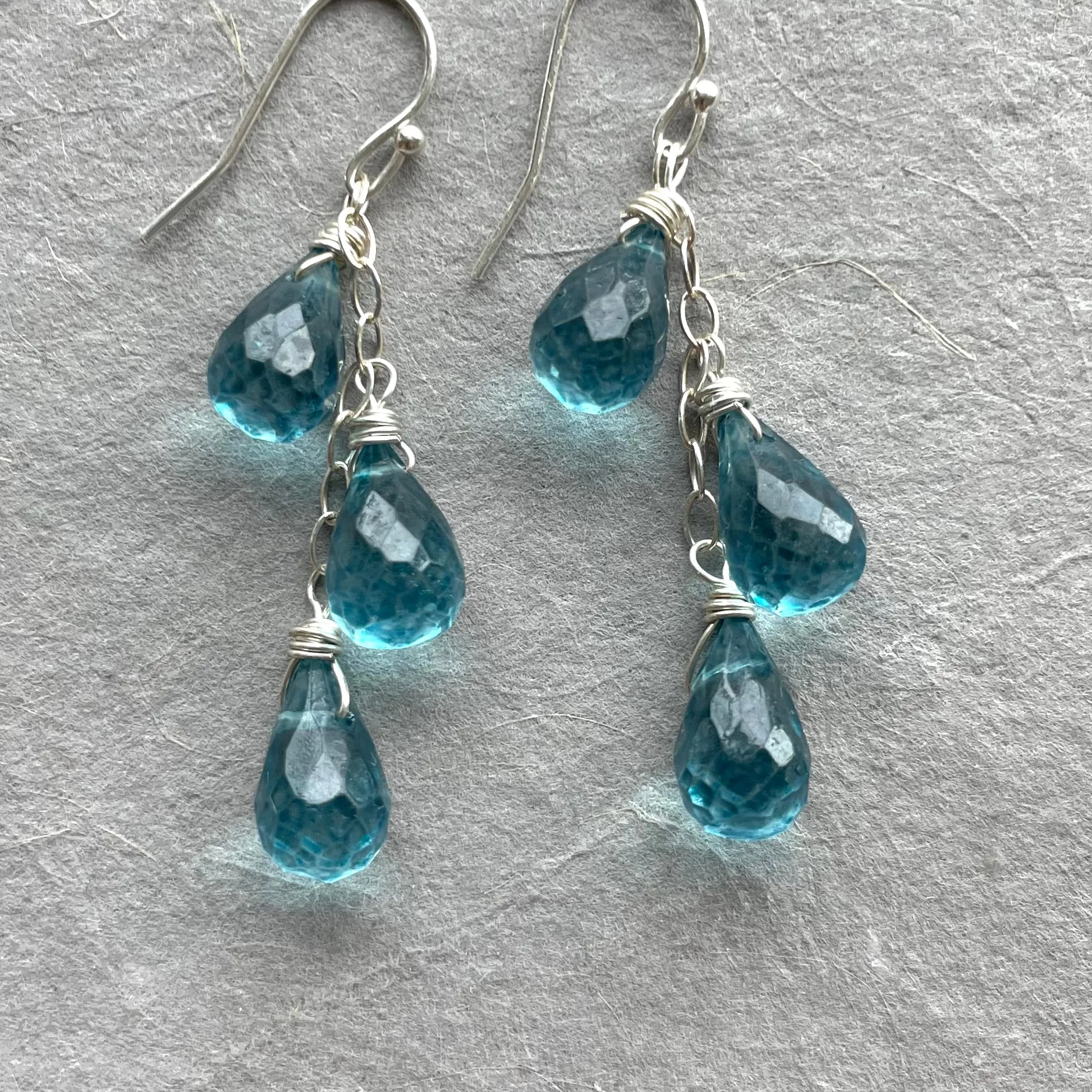 Water Drops Mystic Blue Earrings