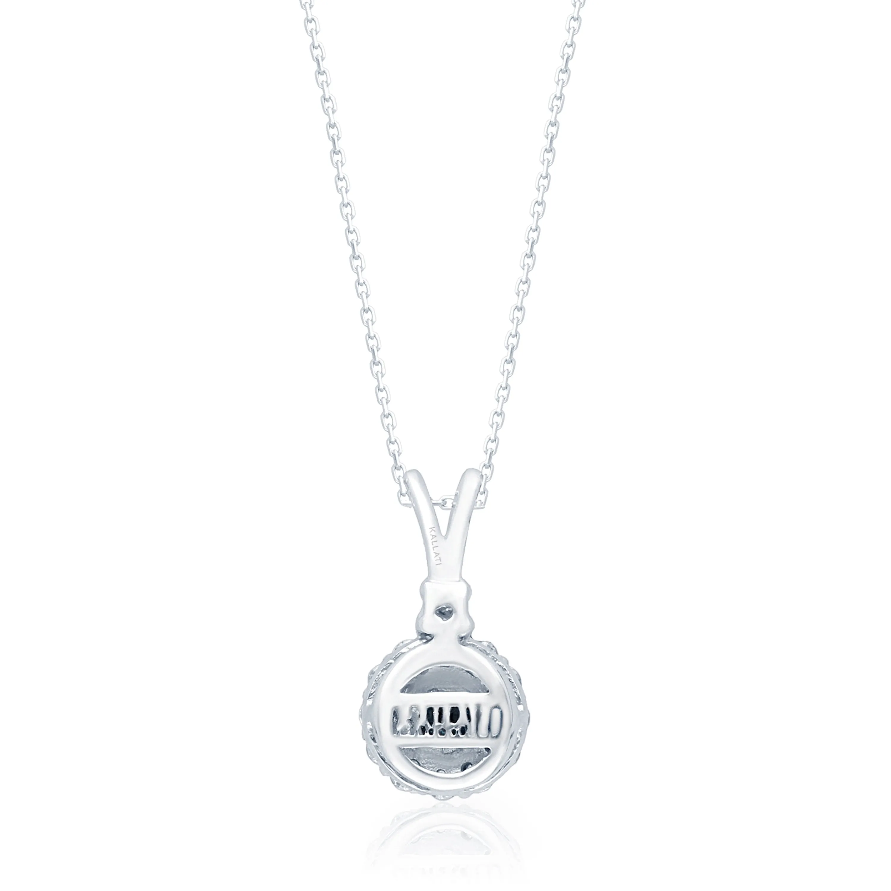 White Gold Blue & White Diamond Eternal Pendant