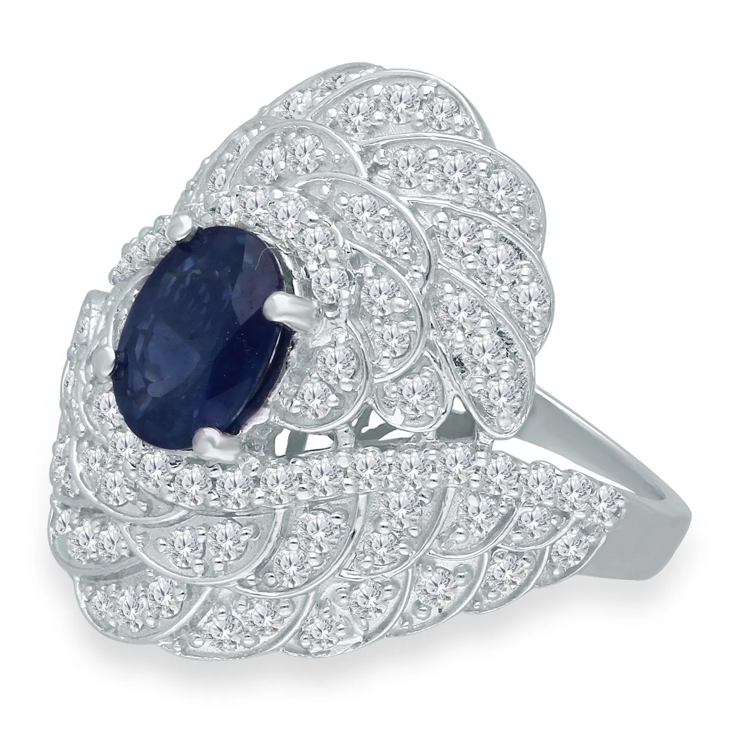 White Gold Sapphire & Diamond Griffiness Ring