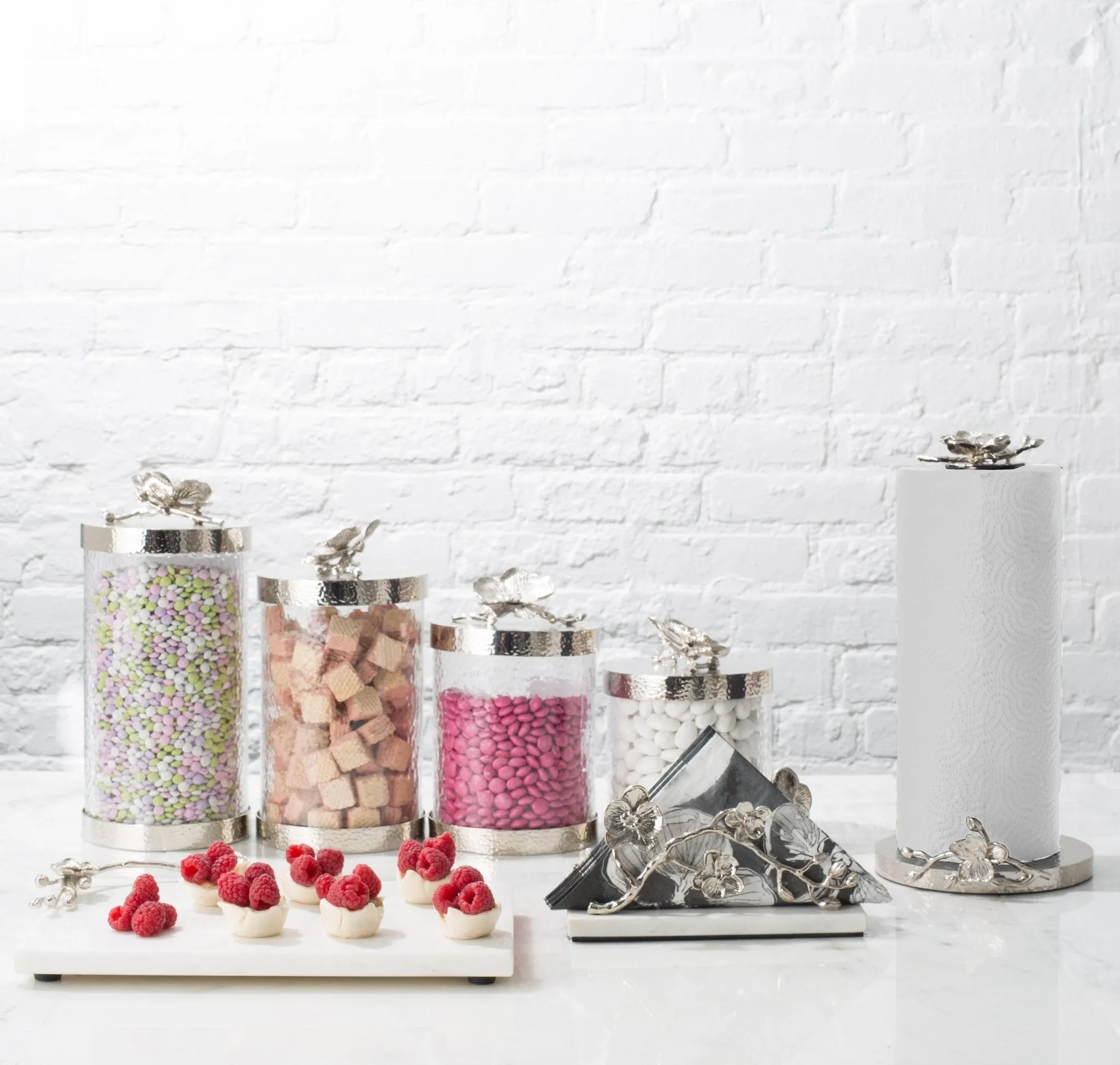 White Orchid Canisters