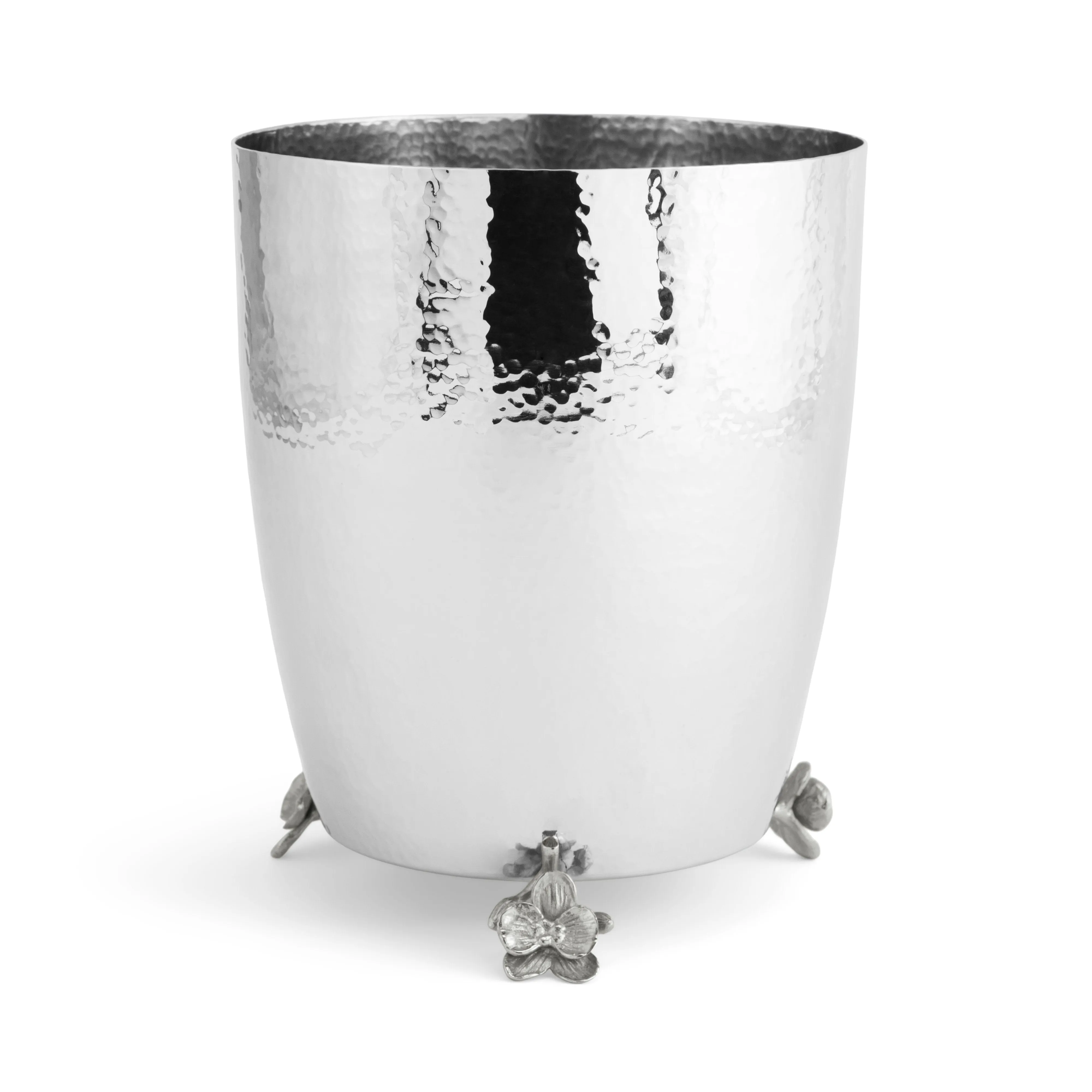 White Orchid Waste Basket