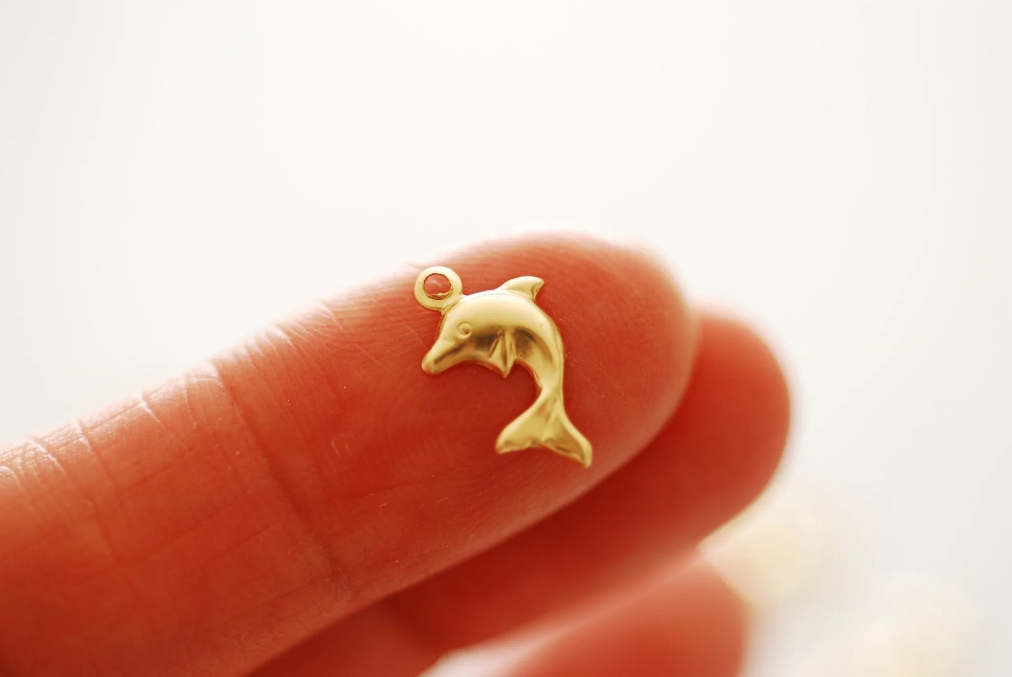 Wholesale 14k Gold Filled Dolphin Charm l Gold Filled Sea Marine Life Charms Permanent Jewelry