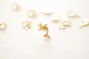 Wholesale 14k Gold Filled Dolphin Charm l Gold Filled Sea Marine Life Charms Permanent Jewelry