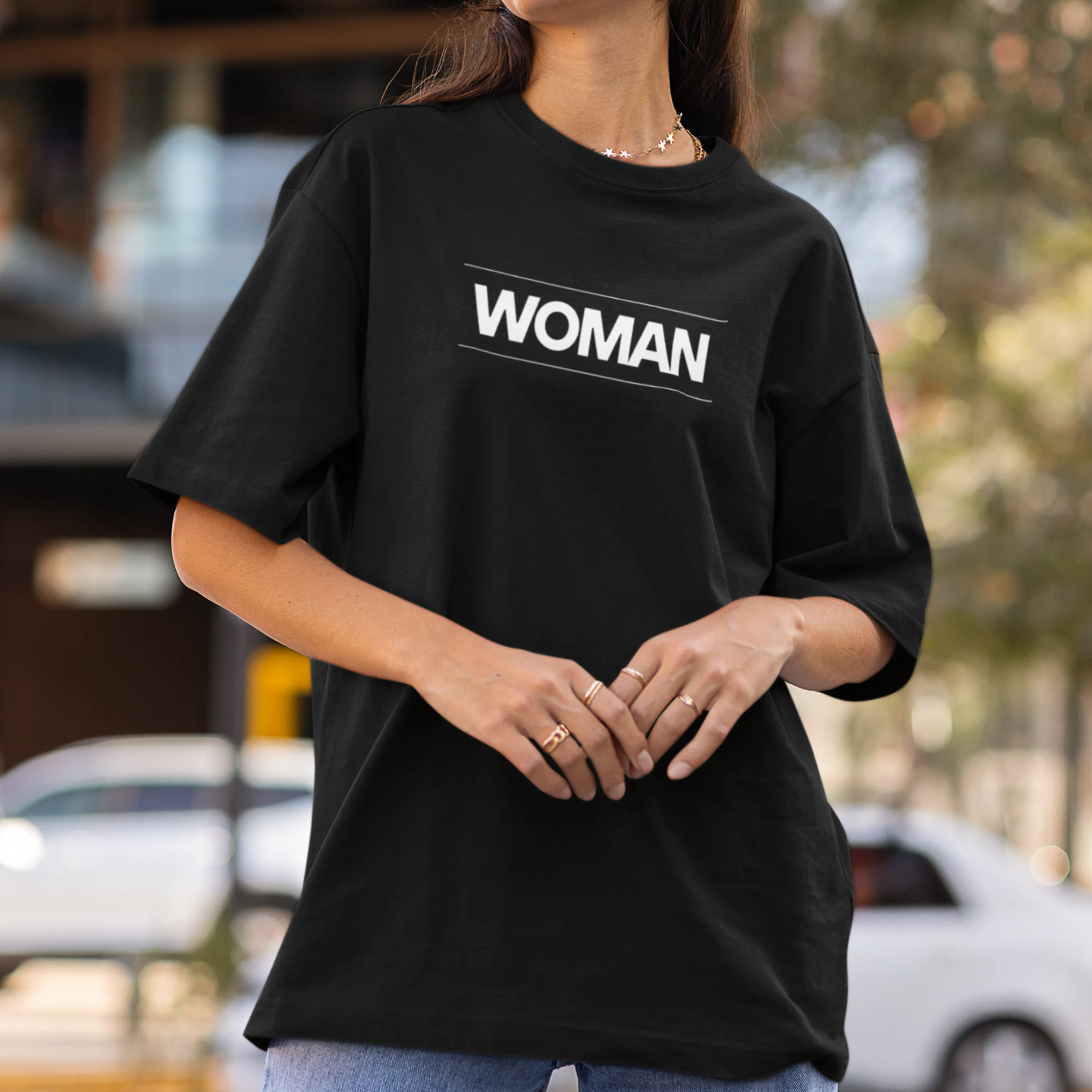 Woman Back Printed OversizedTee