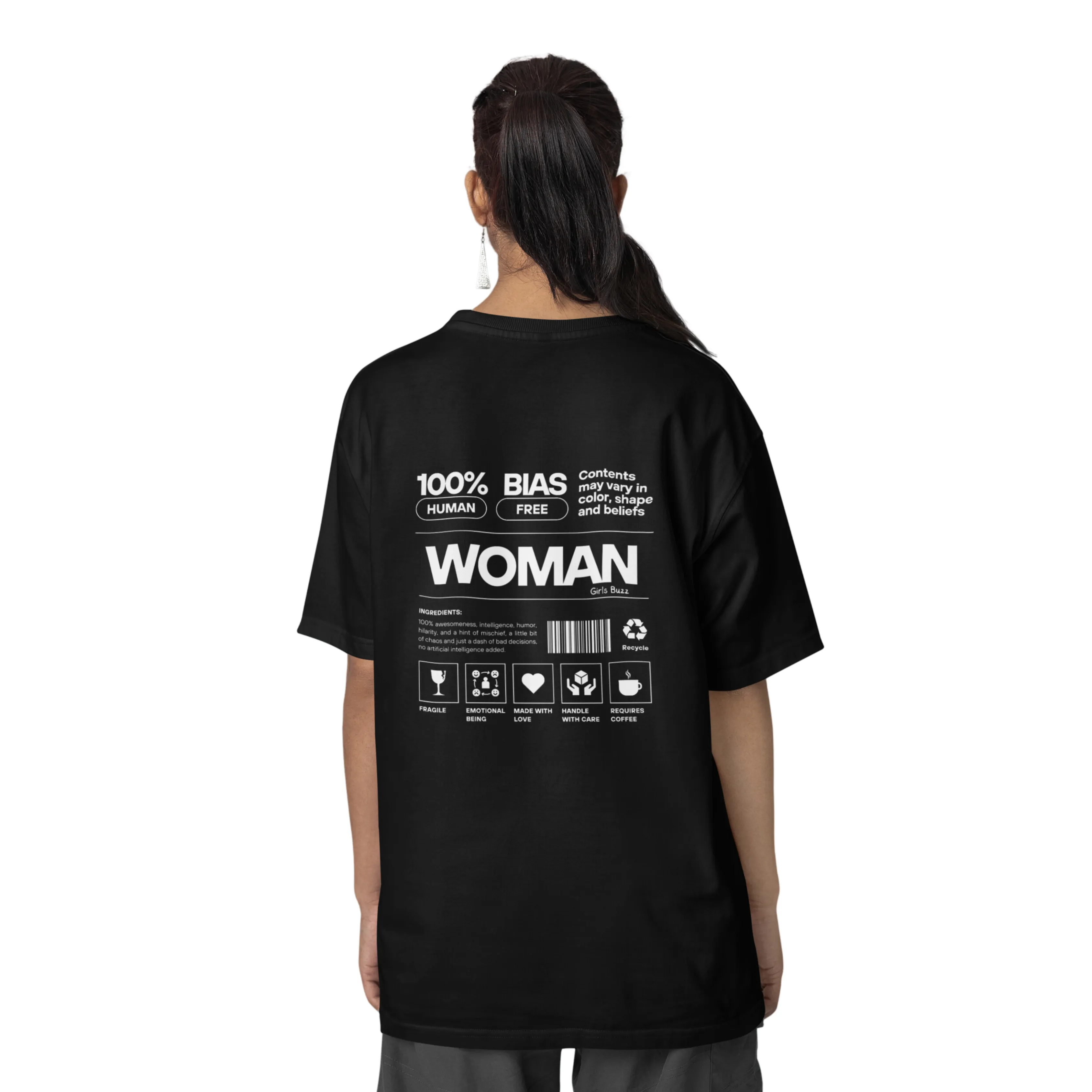 Woman Back Printed OversizedTee