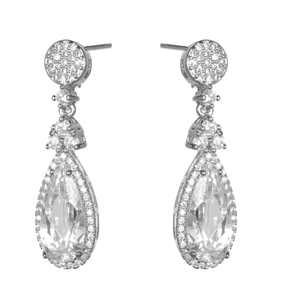 Women's Fashion CZ Bridal Wedding Earring