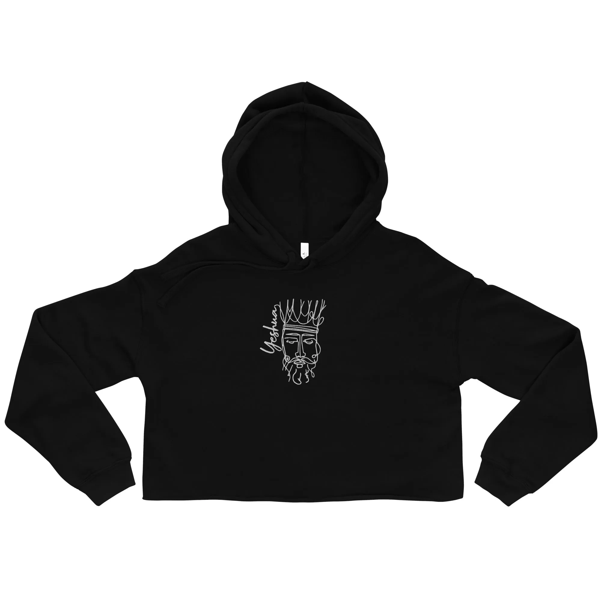 Yeshua Embroidery Crop Hoodie